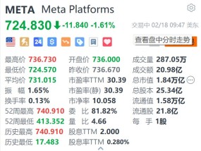 Meta跌超1.6% 遭荷兰养老基金ABP清仓