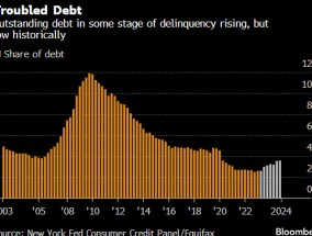 美国消费者债务逾期率触及近五年高点 高利率加剧还债压力