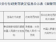 阳高县农村信用合作联社被罚7.5万元：因未按规定将假币解缴中国人民银行分支机构